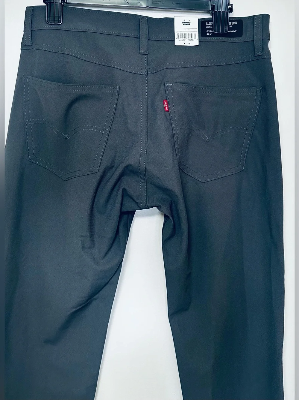Levi’s 511 Slim Tech Five Pocket Pants Grey 32Wx30L Men’s New